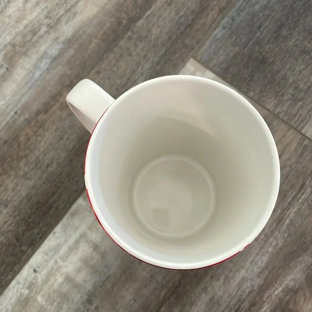 Starbucks Coffee Ceramic Mug Cup 2014 Gold Circle